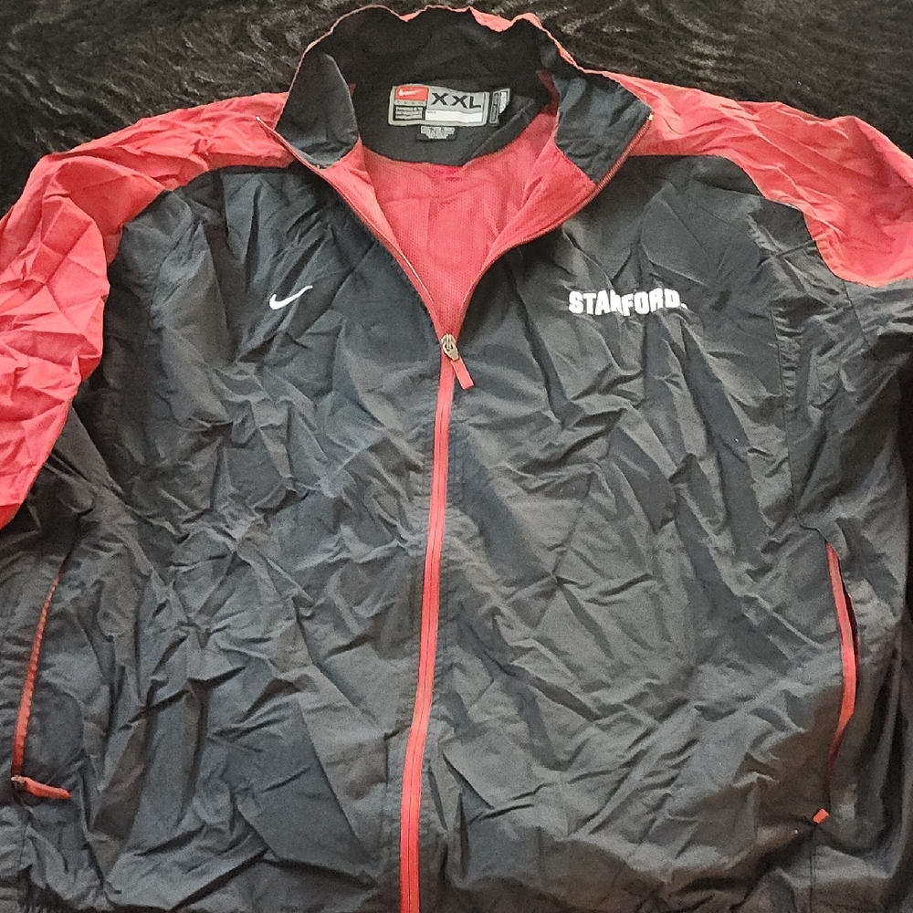 Stanford Black and Red Windbreaker Jacket